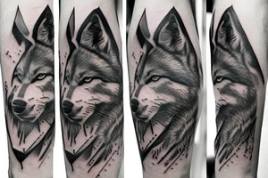 spartan wolf tattoo idea