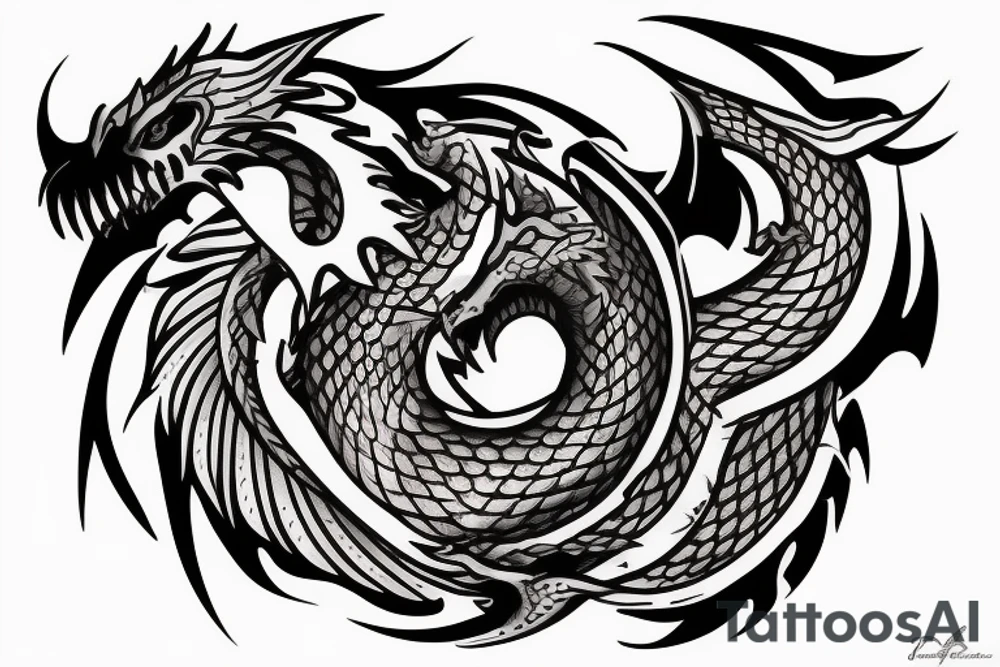 western ghostly dragon guarding a treasure sleeve tattoo idea western ghostly dragon guarding a treasure sleeve tattoo idea