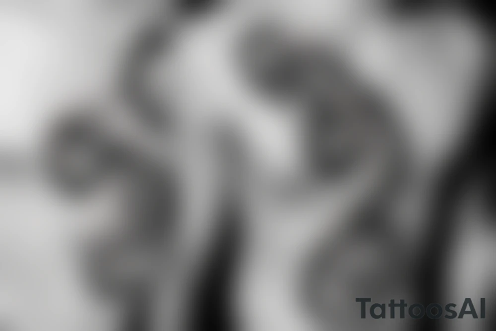 Snake with flowers tattoo idea