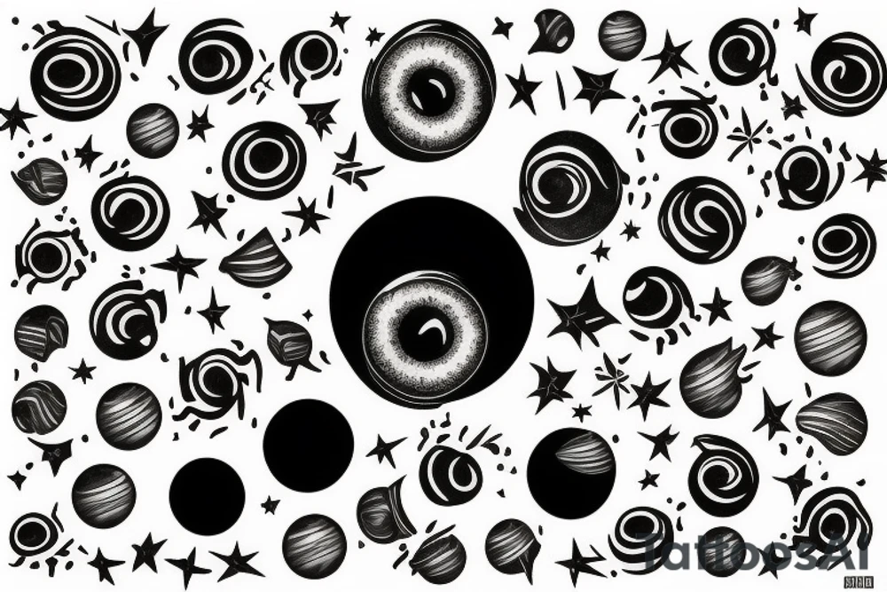 Black hole from the interstellar tattoo idea