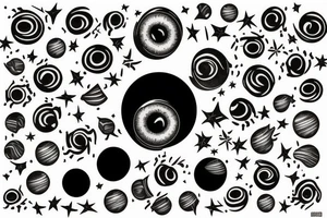 Black hole from the interstellar tattoo idea