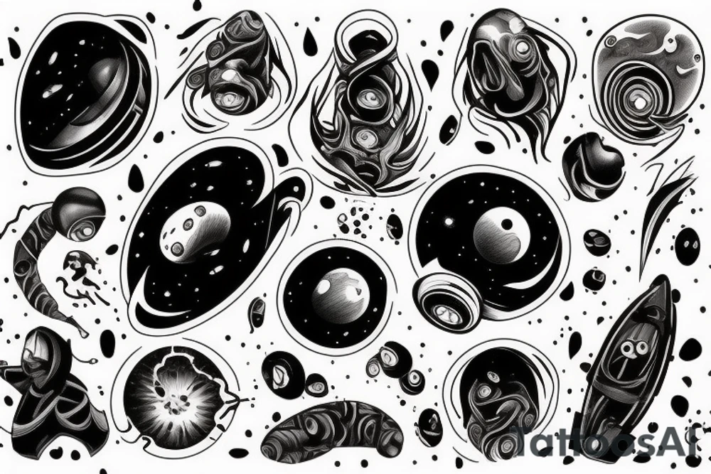 Black hole from the interstellar tattoo idea
