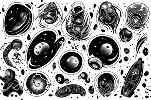 Black hole from the interstellar tattoo idea
