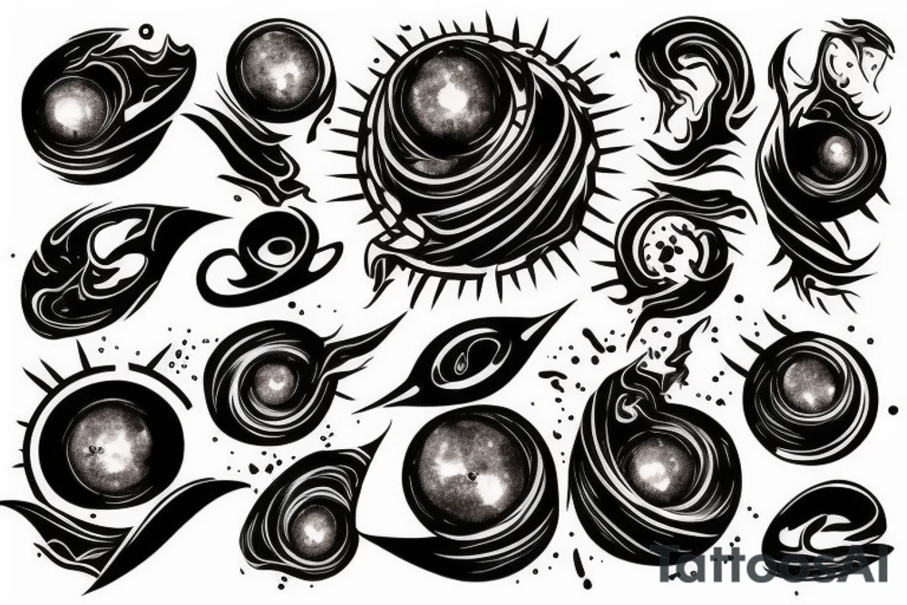 Black hole from the interstellar tattoo idea