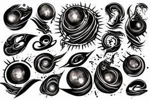 Black hole from the interstellar tattoo idea