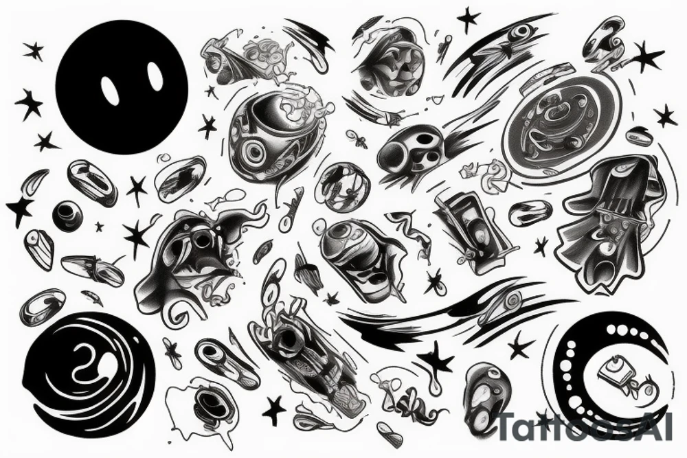 Black hole from the interstellar tattoo idea