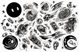 Black hole from the interstellar tattoo idea