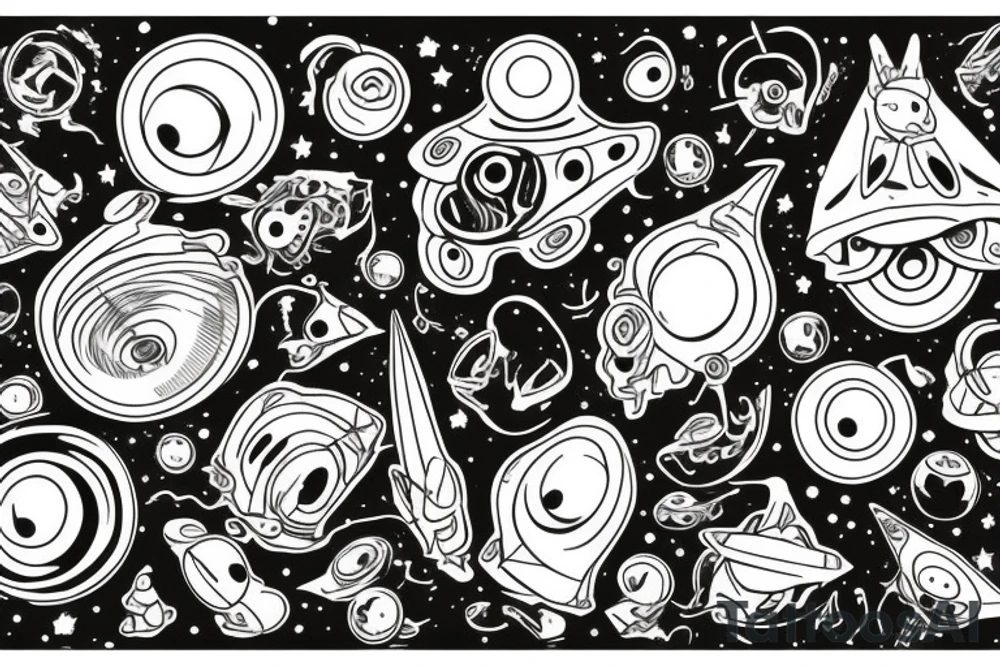 Black hole from the interstellar tattoo idea