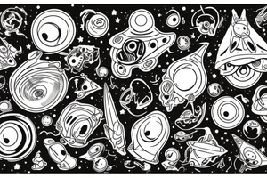 Black hole from the interstellar tattoo idea