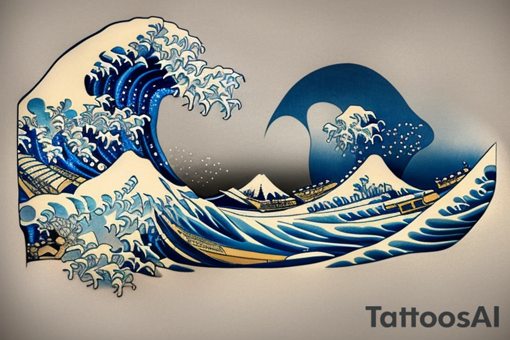 The Great Wave off Kanagawa tattoo idea