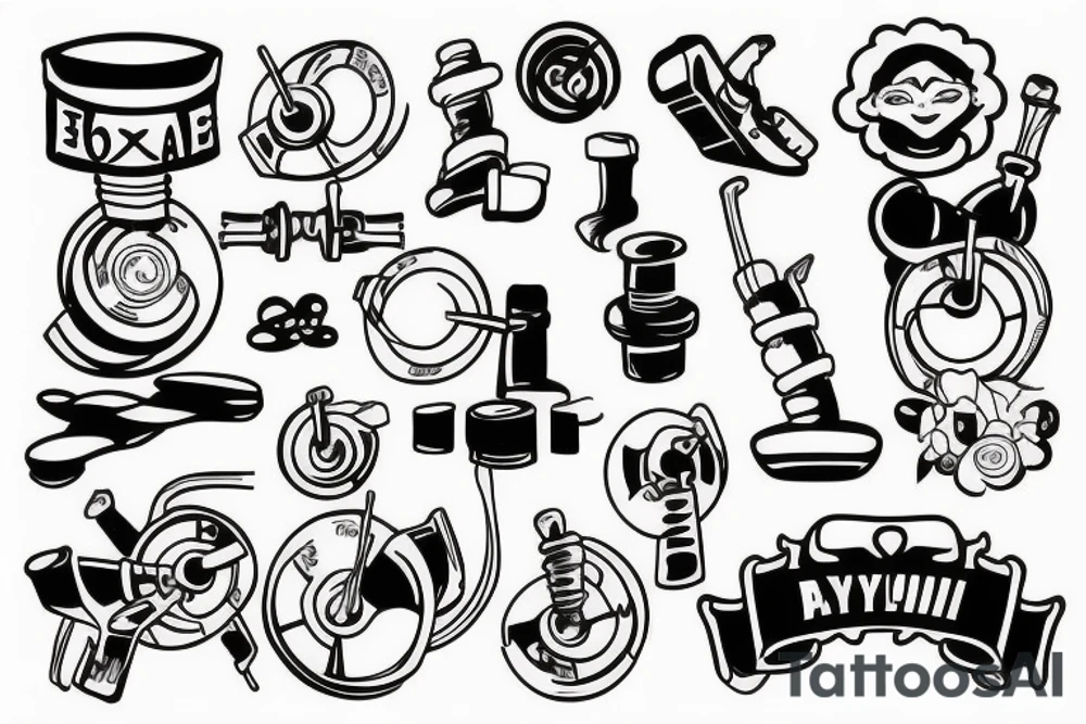 Simple gym tattoo tattoo idea