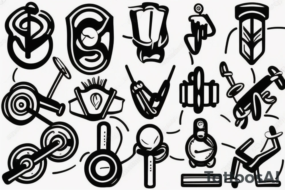 Simple gym tattoo tattoo idea