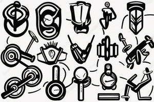Simple gym tattoo tattoo idea