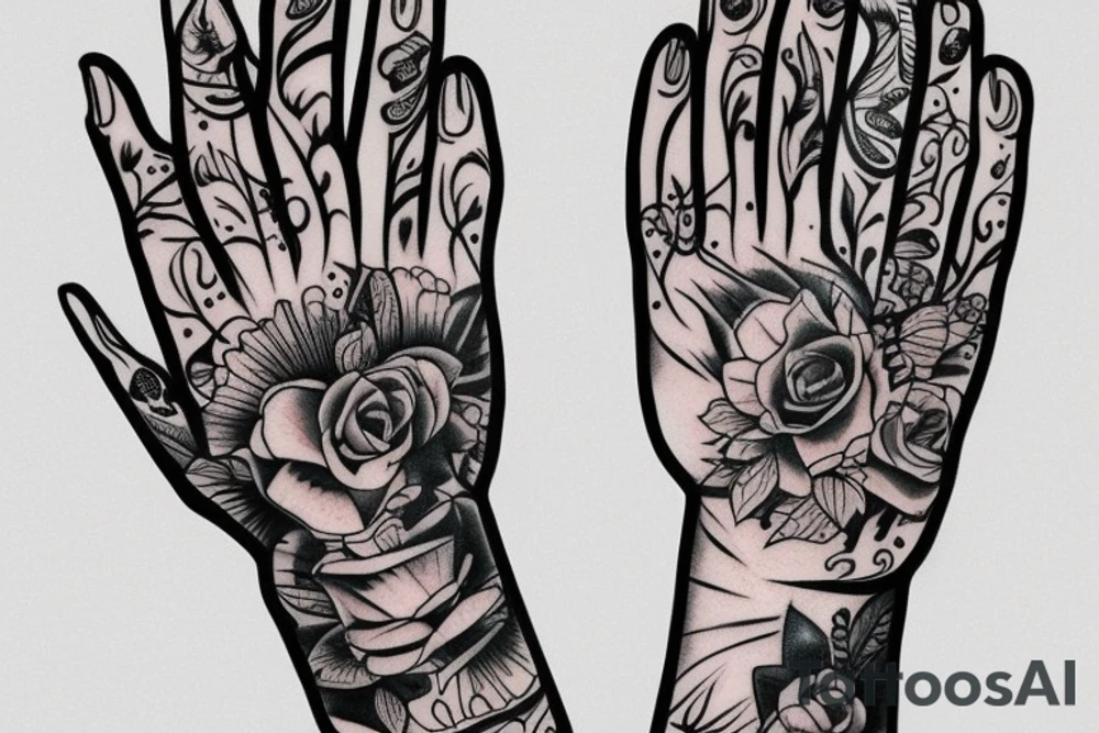 Chicano girl with hand tattoo idea