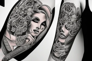 Chicano girl tattoo idea