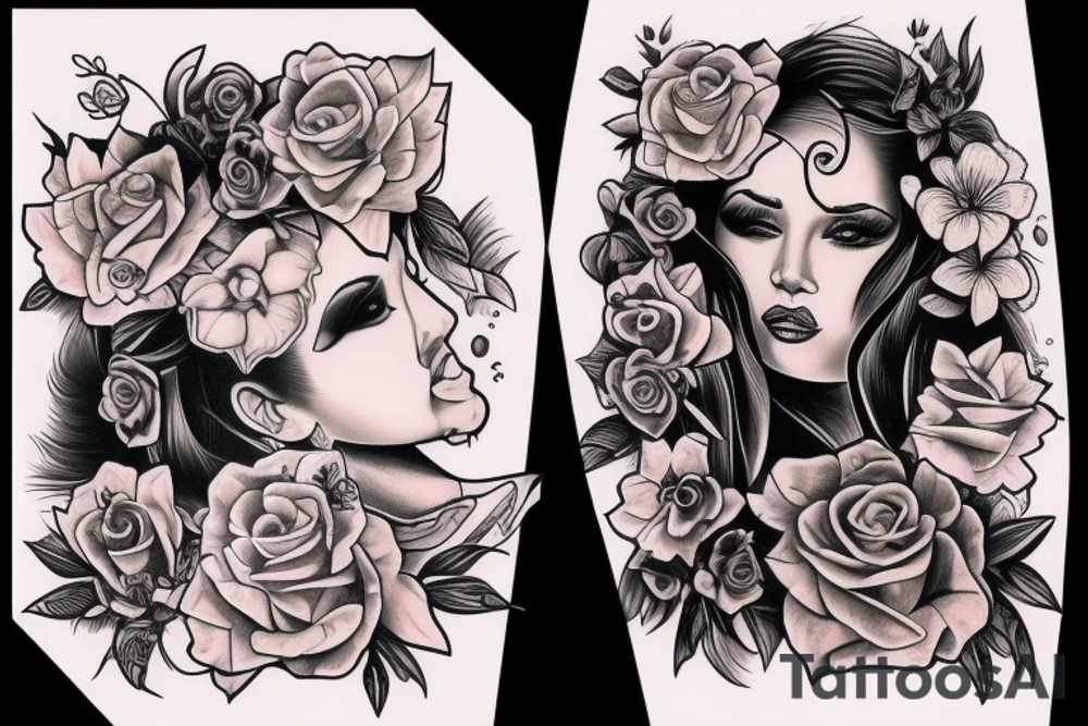 Chicano girl tattoo idea