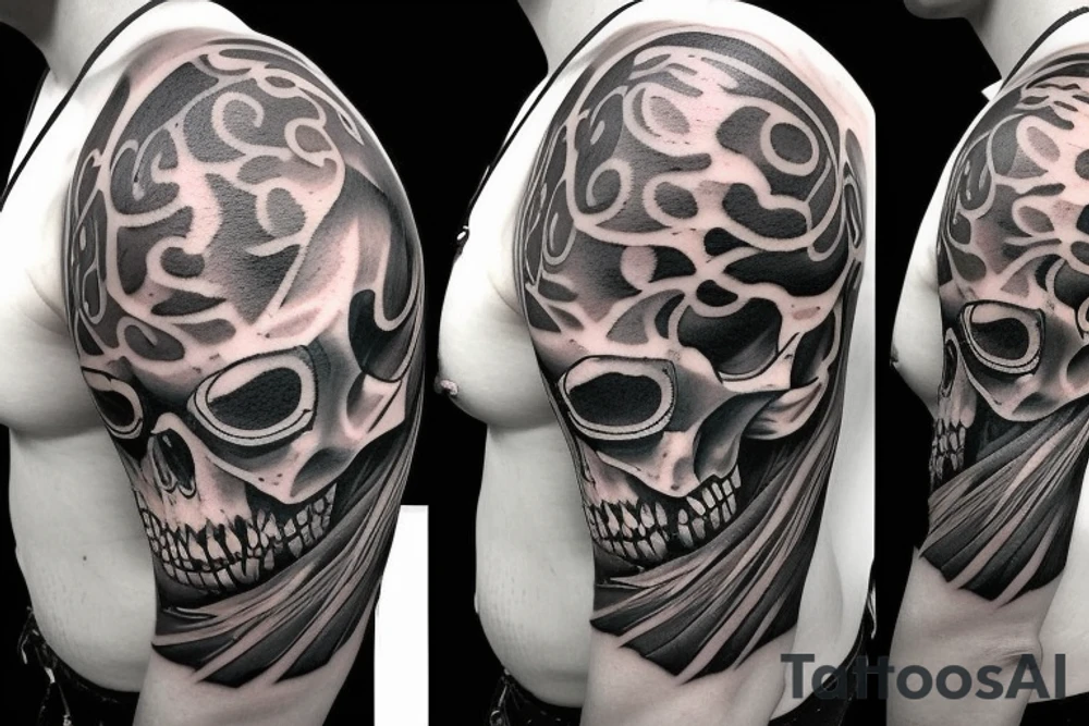 Bull skull tattoo idea