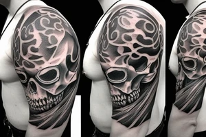 Bull skull tattoo idea