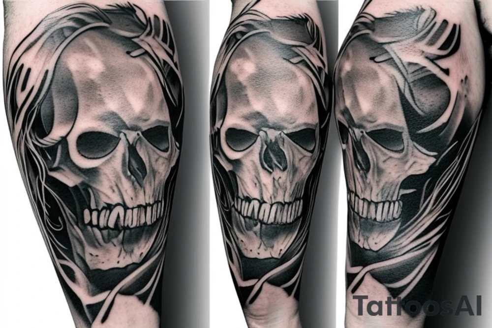 Bull skull tattoo idea