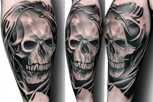 Bull skull tattoo idea