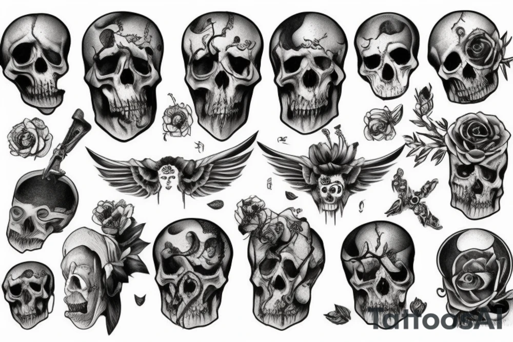 Aries macabre tattoo idea