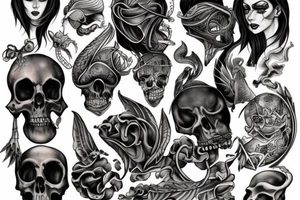 Aries macabre tattoo idea
