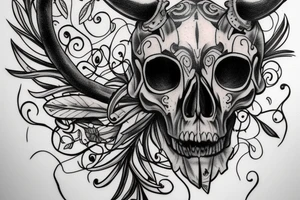 taurus skull tattoo idea