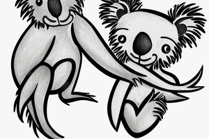 koala holding a zoot tattoo idea