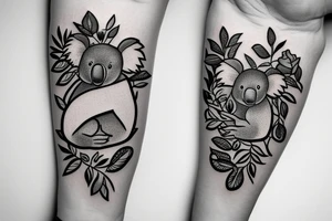 koala holding a zoot tattoo idea
