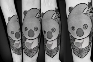 koala wearing a hat tattoo idea