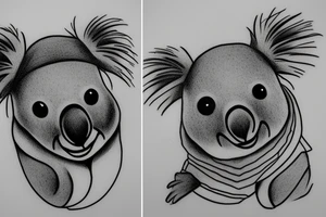 koala
hat tattoo idea