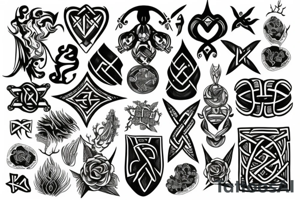 Nordic 
symbols tattoo idea