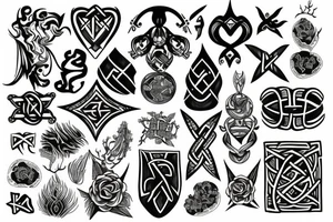 Nordic 
symbols tattoo idea