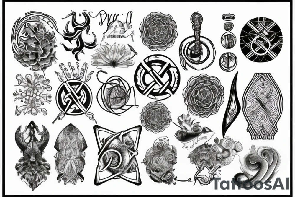 Nordic 
symbols tattoo idea