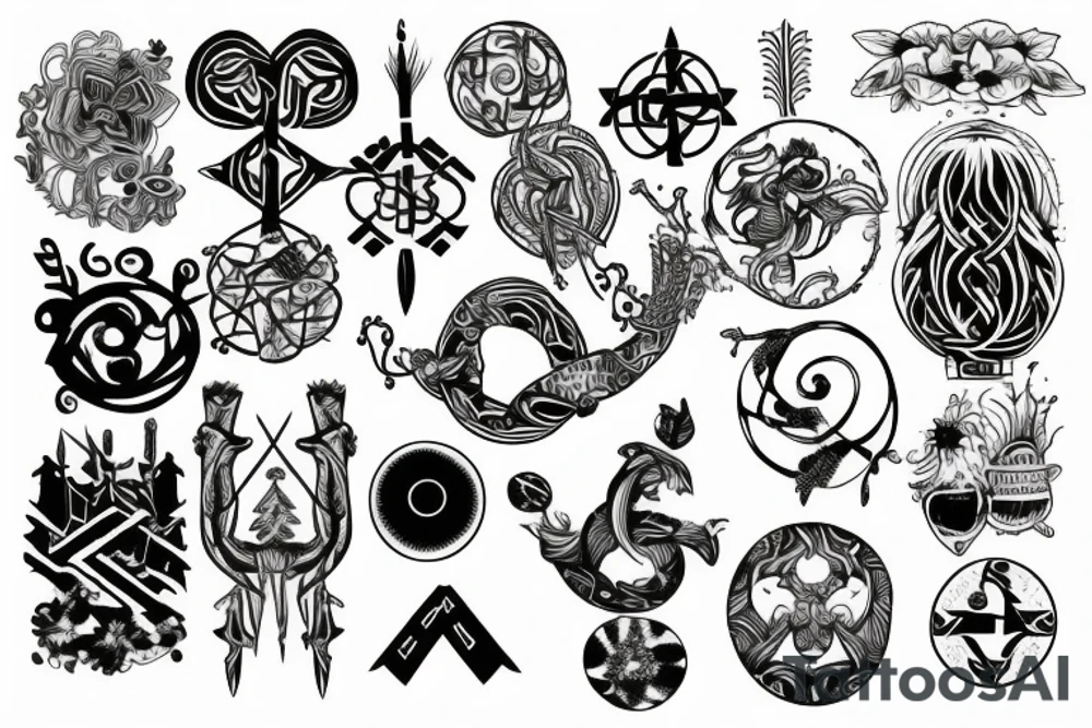 Nordic 
symbols tattoo idea