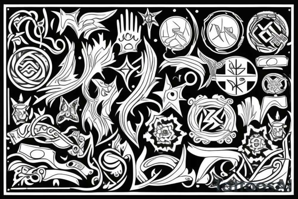 Nordic 
symbols tattoo idea