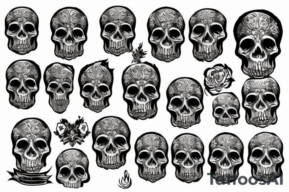 Skull tattoo idea