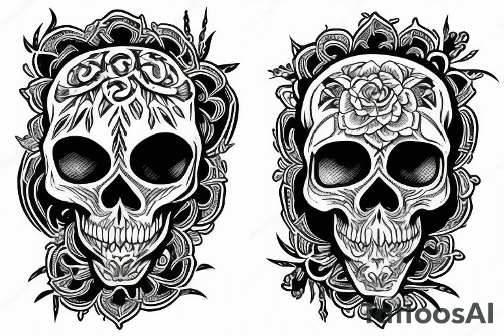 Skull tattoo idea