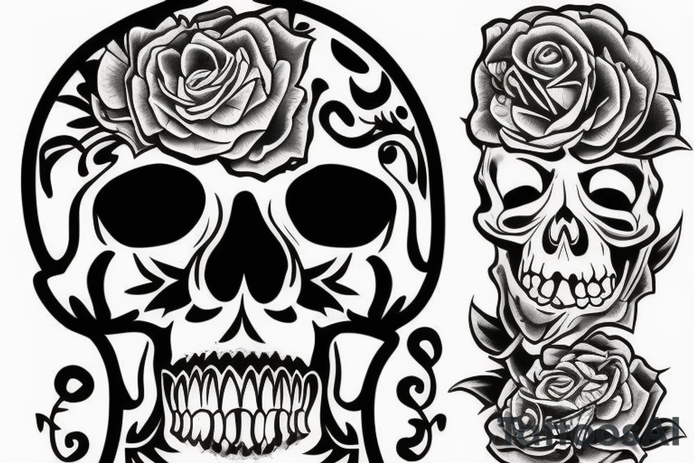 Skull tattoo idea