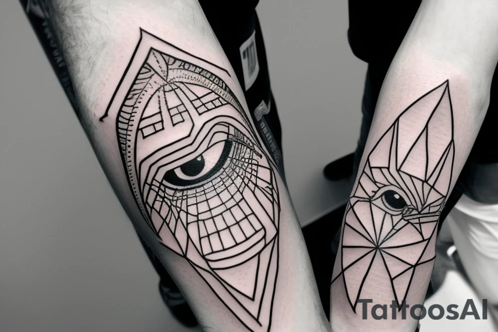 Streetlight with an eye for a light bulb tattoo idea