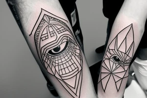 Streetlight with an eye for a light bulb tattoo idea