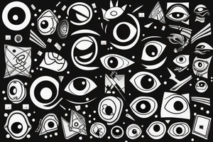 Streetlight with a blinking eye tattoo idea