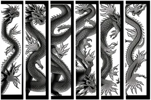 Realistic dragon Full Collor japanese tree tattoo idea
