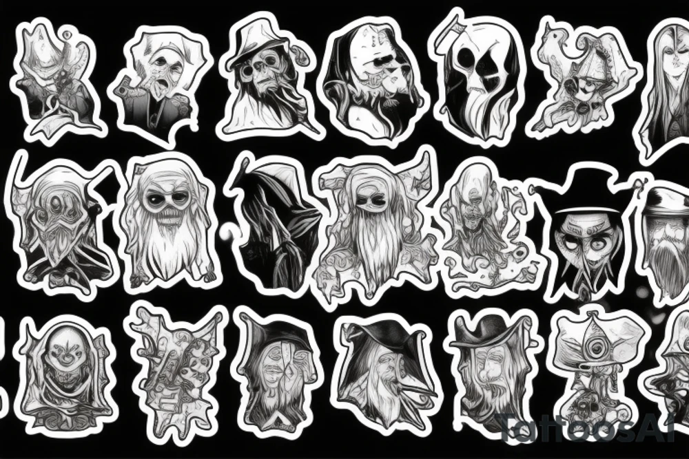a creepy wizard tattoo idea