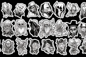 a creepy wizard tattoo idea