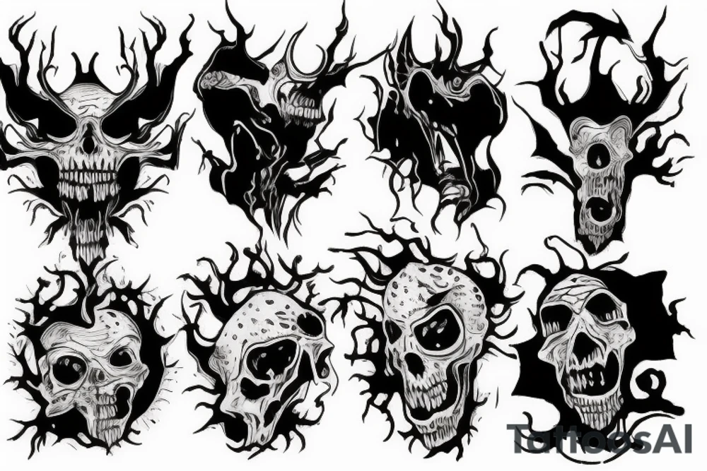 a horrifying creature tattoo idea