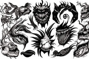 a horrifying creature tattoo idea