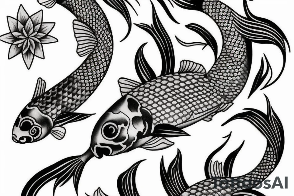 koi fish tattoo idea