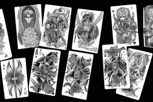 angel of death dealing cards tattoo idea