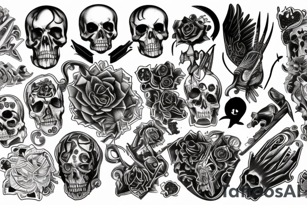 death dealing cards tattoo idea